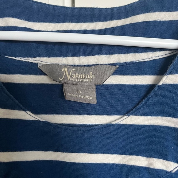 🔴 CLEARANCE buy 2 for $12
Natural Reflections Blue and White Striped Midi Dress - Picture 2 of 4